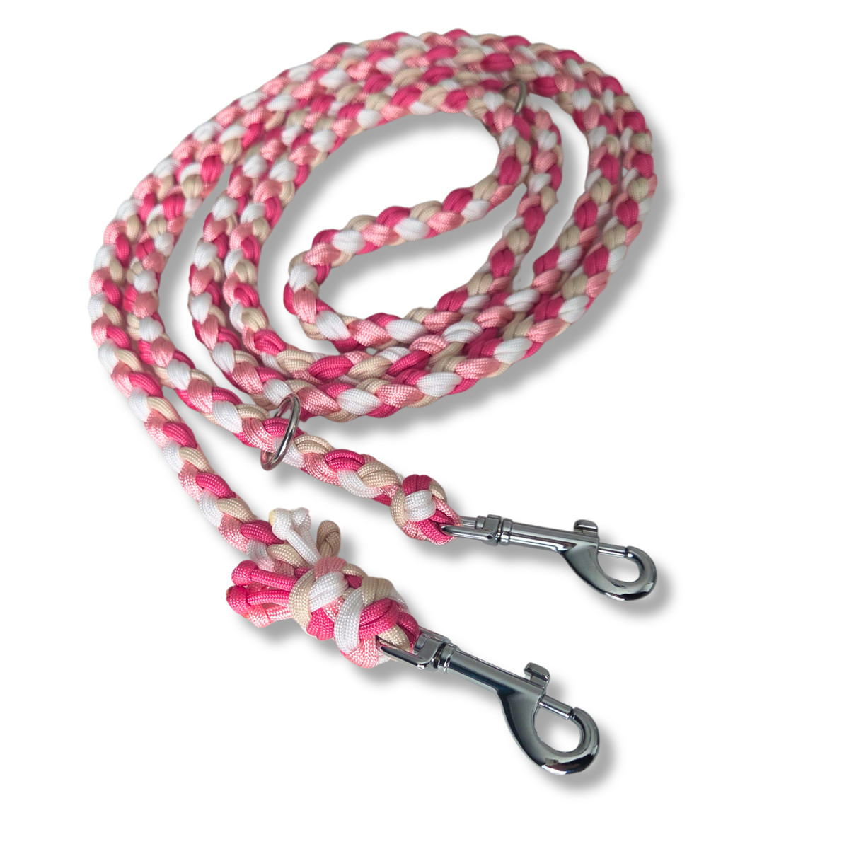 beige-rosa Hundeleine für Hunde bis 15 kg