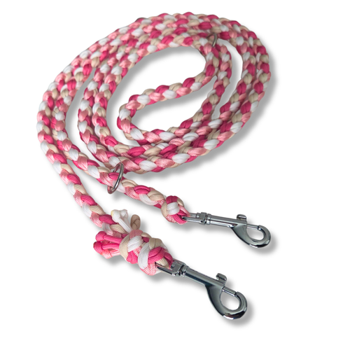 beige-rosa Hundeleine für Hunde bis 15 kg
