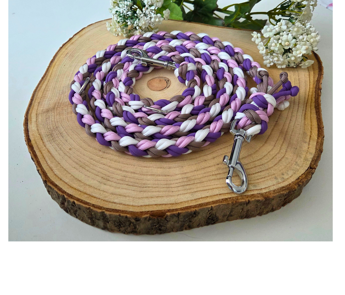 Geflochtene Paracord-Leine für Hunde 5-15 kg