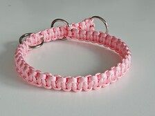 Zugstopphalsband aus Paracord, individuell gestaltbar in rosa